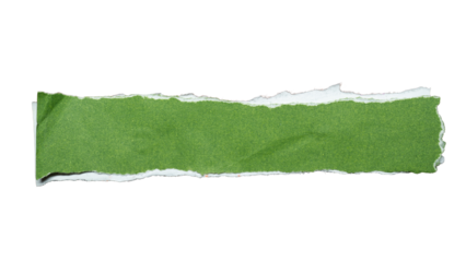 Torn green and white paper for using as a text box