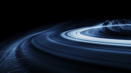 saturn's rings in blue and white