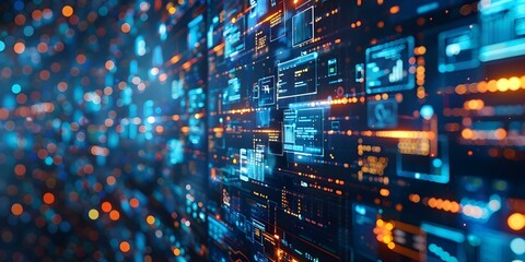 Obraz premium Visualizing the Integration of Technology in Digital Strategies Automation and Data Management. Concept Digital Transformation, Integration Strategies, Automation Solutions, Data Management
