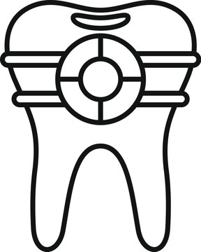 tooth with life preserver outline clip art preview