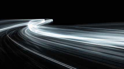 light line isolated black background