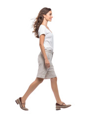 Fototapeta premium a woman walking in transparent background