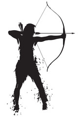 silhouette of a archer
