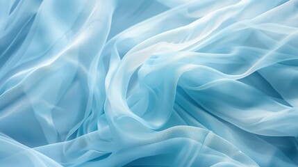 Obraz premium Light blue chiffon fabric texture with a soft and flowy feel