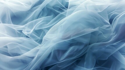 Obraz premium Light blue tulle fabric texture with a soft and airy feel