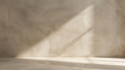 Smooth and seamless beige wall texture with soft shadows, perfect for a minimalist and modern background