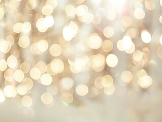 Obraz premium Soft blurry bokeh light pattern with a creamy white background, creating a dreamy and elegant texture