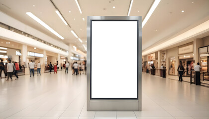 Mockup designed to showcase advertisements for a shopping mall commercial space 8