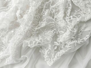Subtle white lace texture with a delicate pattern
