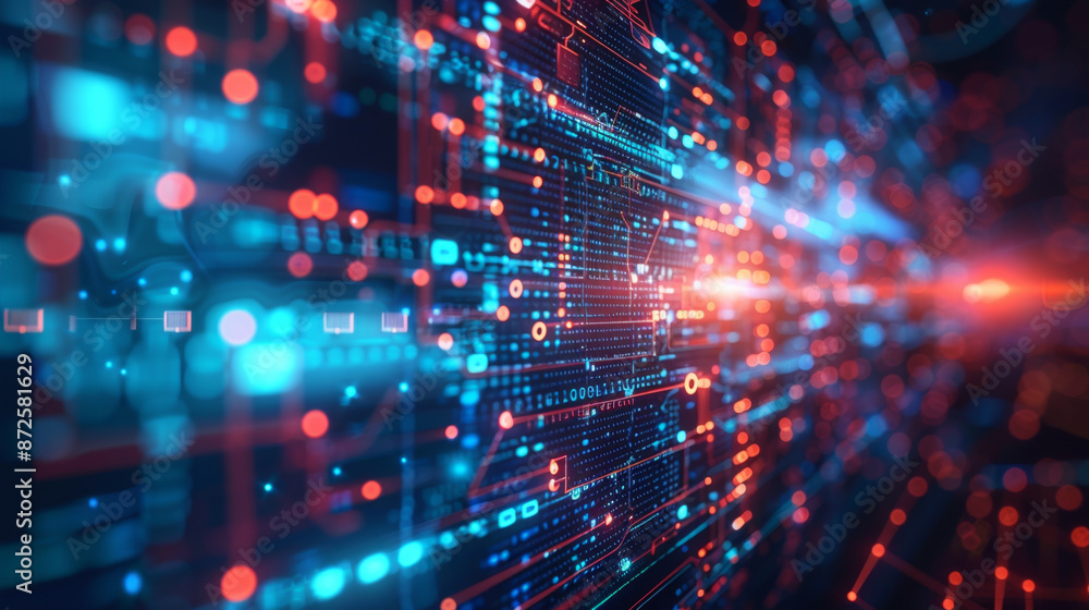 Poster futuristic abstract background for tech and big data concepts, perfect for digital and modern design