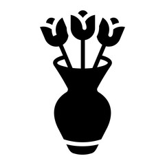 flower pot Solid icon