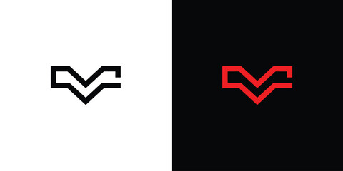 Modern and strong V logo design