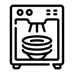 dishwasher Line Icon