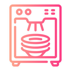 dishwasher Line Gradient Icon