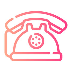 telephone Line Gradient Icon