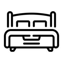 bed Line Gradient Icon