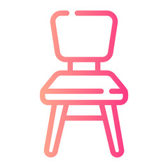 chair Line Gradient Icon