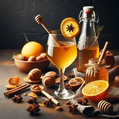 Sweet Yellow Honey Wine Meade Ready to Drink
