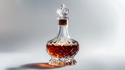 Exquisite Perfume Bottle on Transparent White Background. AI-generated image
