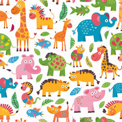 animal cartoons arranged in an uncluttered fashion