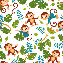Obraz premium animal cartoons arranged in an uncluttered fashion