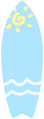 하늘색 서핑보드