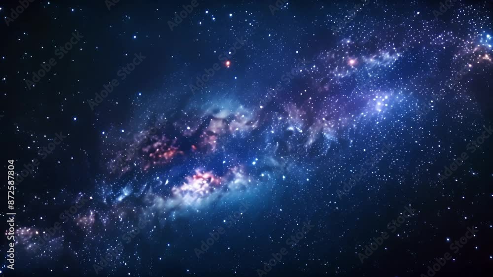 Poster a stunning image of the milky way galaxy at night, showcasing its swirling clouds of gas and dust ag