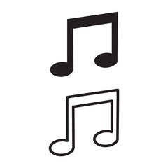 Music note icon vector, vector linear illustration., filled flat sign trendy style illustration on white background..eps