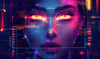 technology-themed beauty graphic concept