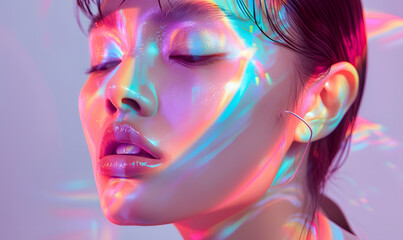 Fototapeta premium technology-themed beauty graphic concept