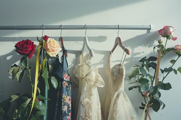 multicolor clothing in the store market