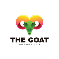 goat logo mascot vector design