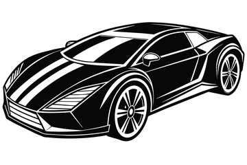 Fototapeta premium futuristic car vector illustration on white background