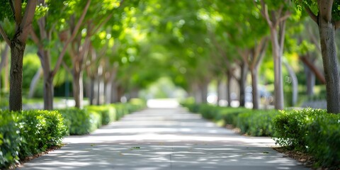 Balancing water management with urban greenery Treelined streets and sidewalks. Concept Sustainable urban planning, Green infrastructure, Water conservation, Urban forestry, Community engagement