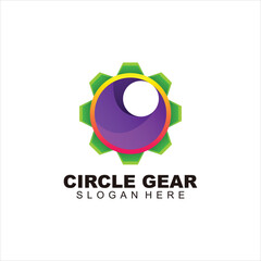 gear logo mascot vector design