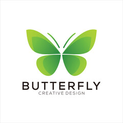 butterfly logo mascot vector design