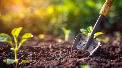 Gardening Tool in the Soil