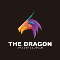 dragon logo mascot vector design