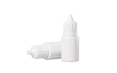 White ear drops, eye drops, 3d rendering.