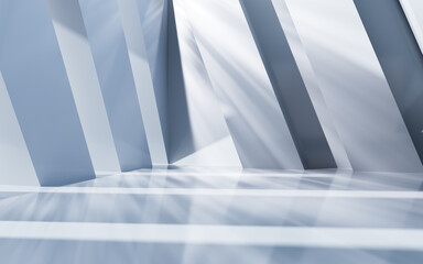 White abstract architecture background, 3d rendering.