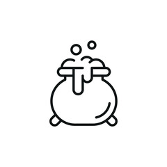 Magic cauldron icon. Simple magic cauldron icon for social media, app, and web design. Vector illustration.