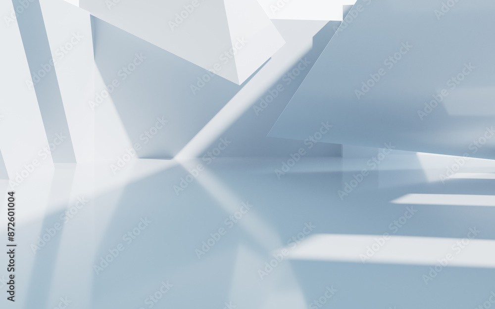 Poster white abstract architecture background, 3d rendering.