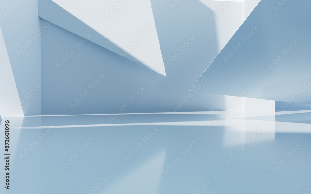 Poster white abstract architecture background, 3d rendering.