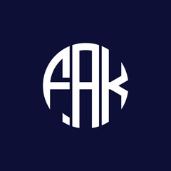 Fototapeta premium fak circle logo design