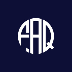 Obraz premium faq circle logo design