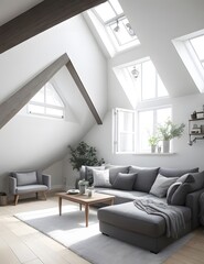 Fototapeta premium modern living room with sofa