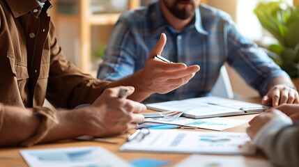 Financial advisor consulting with a client about investment strategies, finance, planning, advice