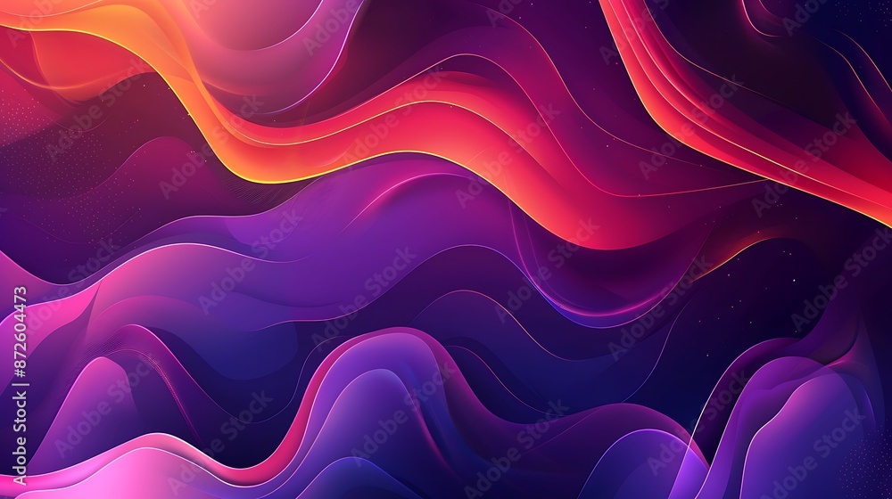 Poster dynamic lines and shapes in vibrant colors creating visual interest, bold, modern, abstract