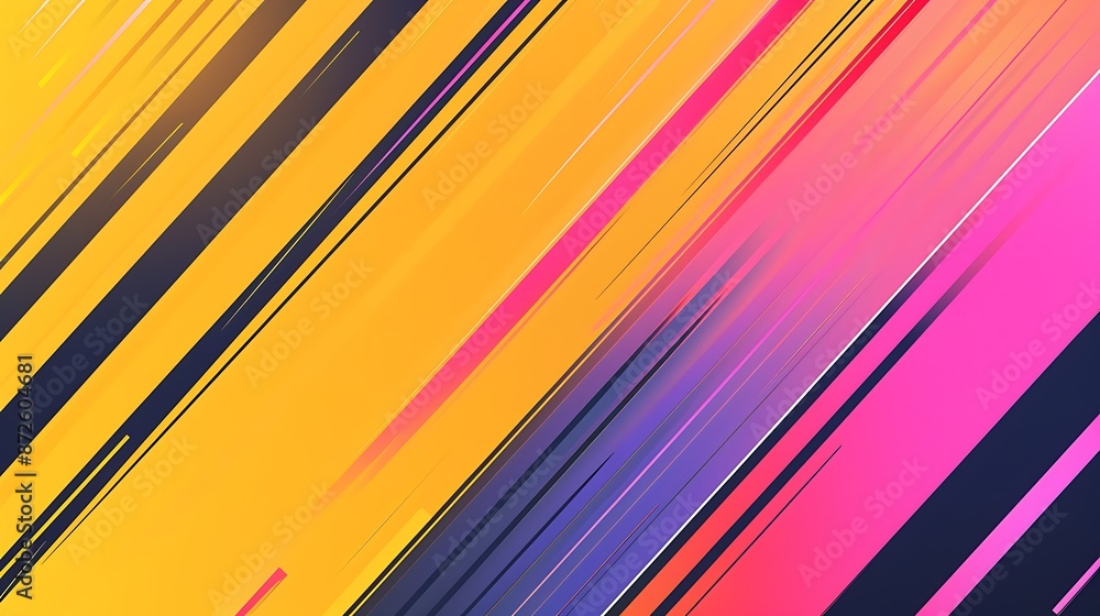 Poster dynamic lines and shapes in vibrant colors creating visual interest, bold, modern, abstract