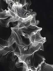 Fototapeta premium Abstract white smoke or steam swirls